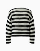 Oui Stripe Jumper in Black White back view