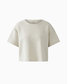 Oui beige pullover styled with black trousers