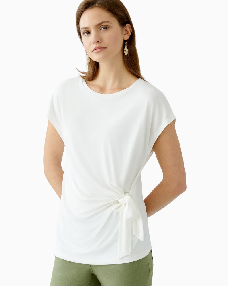 Oui T-Shirt in Cloud Dancer neckline detail