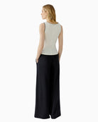 Oui Tank Top in White Black back view