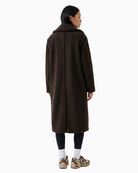 Oui Teddy Coat in brown back view