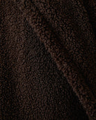 Oui Teddy Coat in brown teddy texture detail