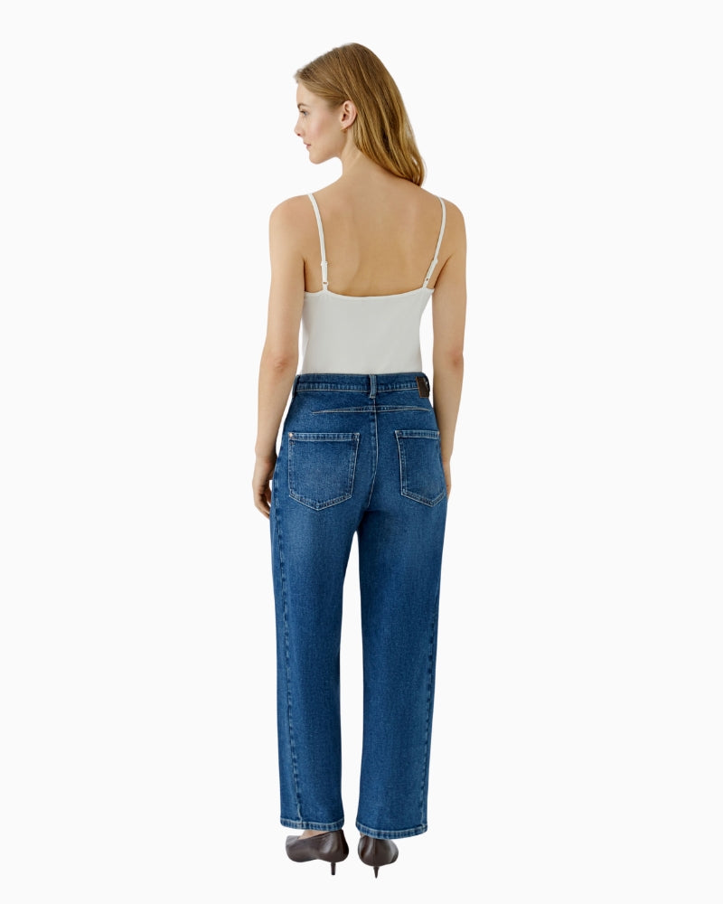 Oui The Barrel Jeans in denim back view
