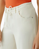 Oui The Palazzo pants off white side view waist detail