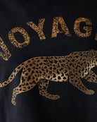 Oui Voyage T-Shirt in Washed Black Voyage graphic detail