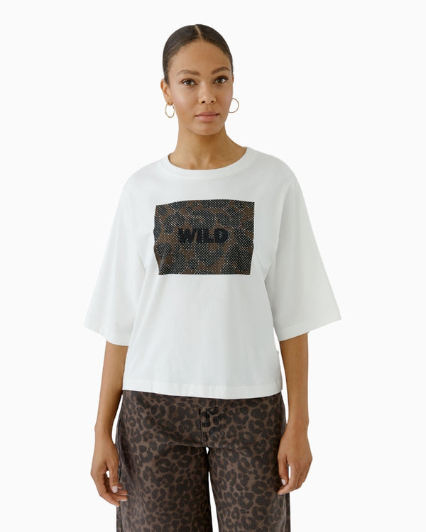 Oui Wild T-Shirt in Off White