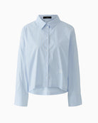Oui blouse in blue front view