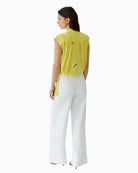 Oui cotton blouse yellow back view