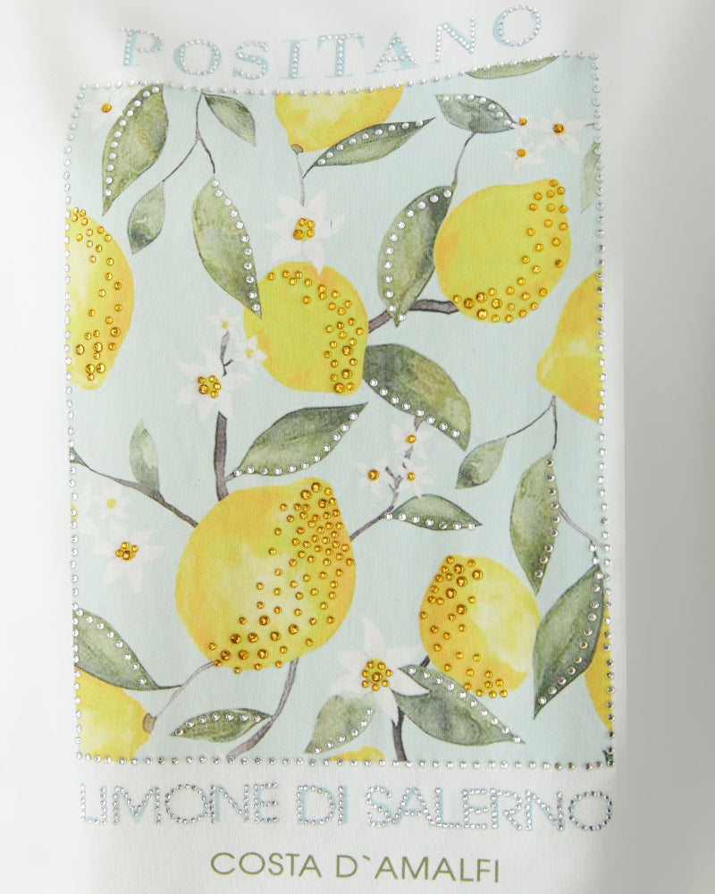 Oui cotton modal t-shirt cloud dancer close-up