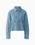 Oui denim jacket blue fabric detail