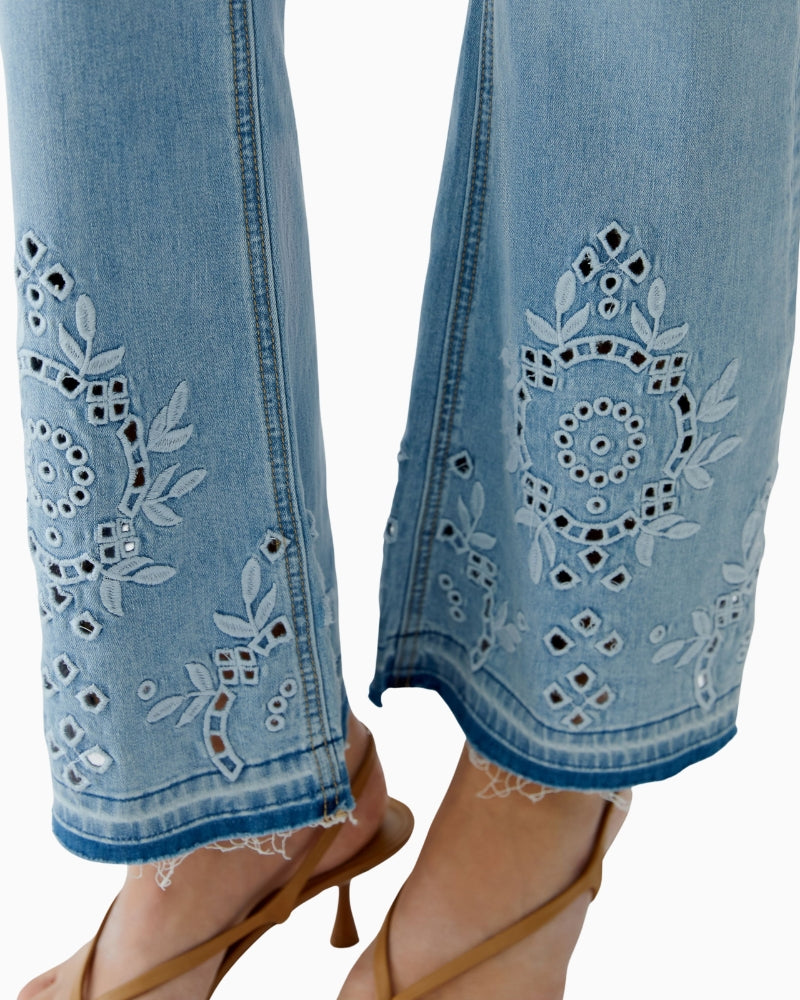 Oui denim jeans blue fabric detail