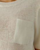 Oui linen pullover beige fabric texture detail