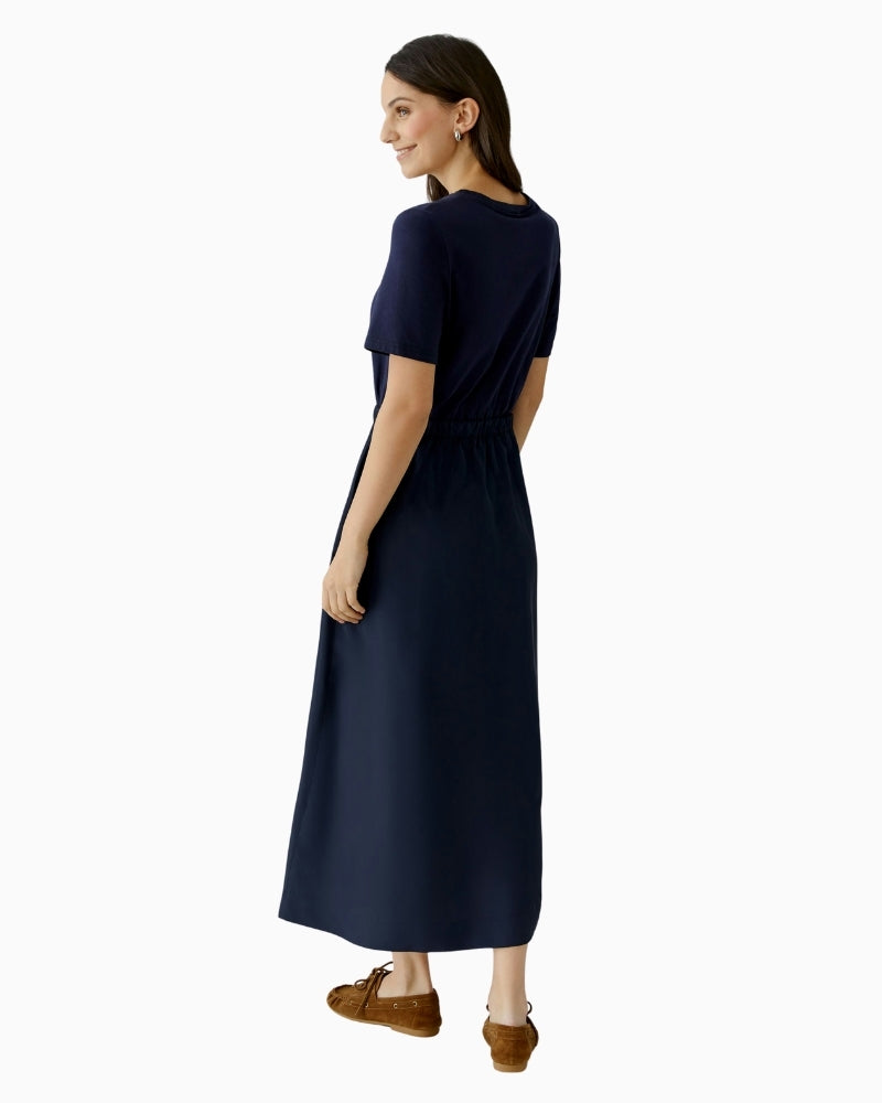 Oui maxi dress dark blue side view