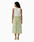 Oui midi dress light green yellow back view