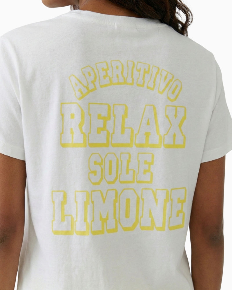 Oui organic cotton t-shirt white back view