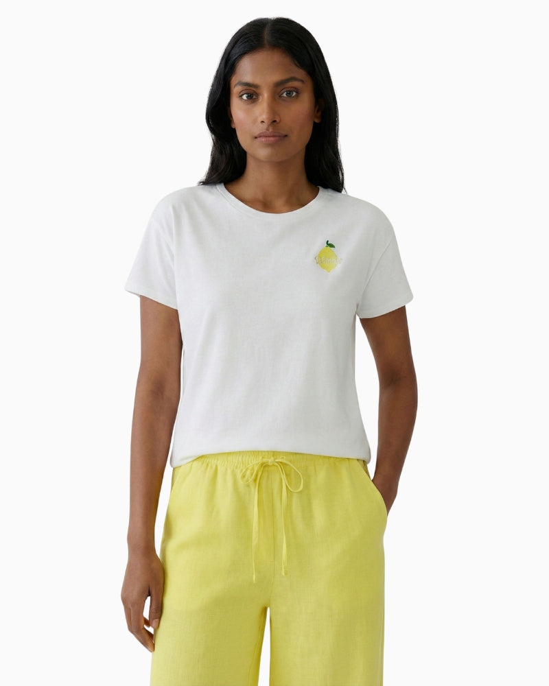 Oui organic cotton t-shirt white front view