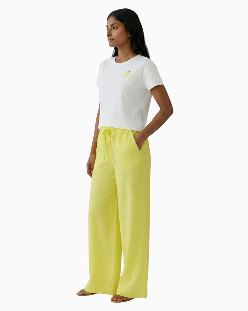 Oui organic cotton t-shirt white side view