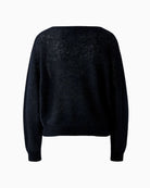 Oui super-soft alpaca and wool blend Pullover in black back view