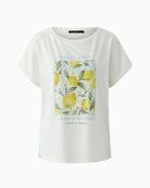 Oui t-shirt cloud dancer fabric detail