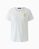 Oui white t-shirt fabric detail