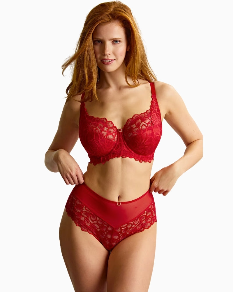 Panache Allure deep brief True Red front view – Áines Boutique