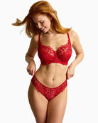 Panache Allure full cup bra True Red front view on woman – Áines Boutique