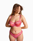 Woman wearing Panache Clara full cup bra Pink Papaya – Áines Boutique