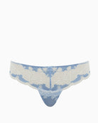 Front view of Panache Clara lace thong with scalloped edge
