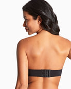 Back view of Panache strapless bra showing mesh wings and hook closure
