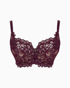 Panache Allure Full Cup Bra in Red Plum strap and lace detail