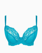 Panache Ana plunge bra ocean blue front view 