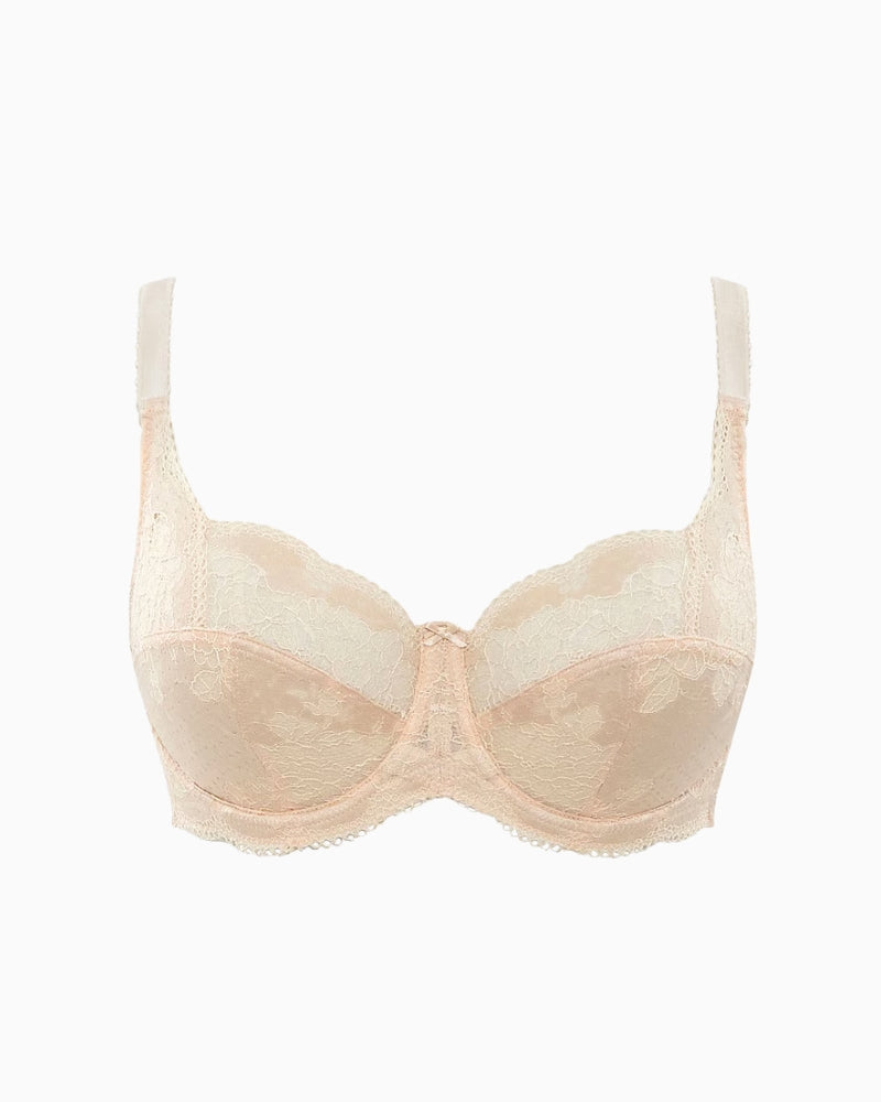 Panache Clara Full Cup Bra in Nude front lace detail