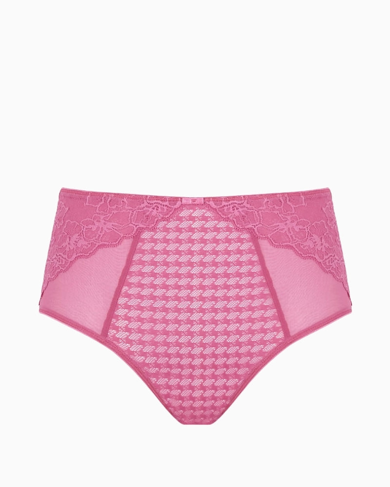 Panache Envy Deep Brief in Fuchsia Pink flat front view
