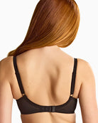 Panache Envy Full Cup Bra in Black/Rose Print back view