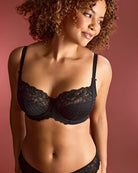 Panache Envy Full Cup Bra in Black lace cup detail