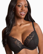 Panache Envy Plunge Bra in black front view