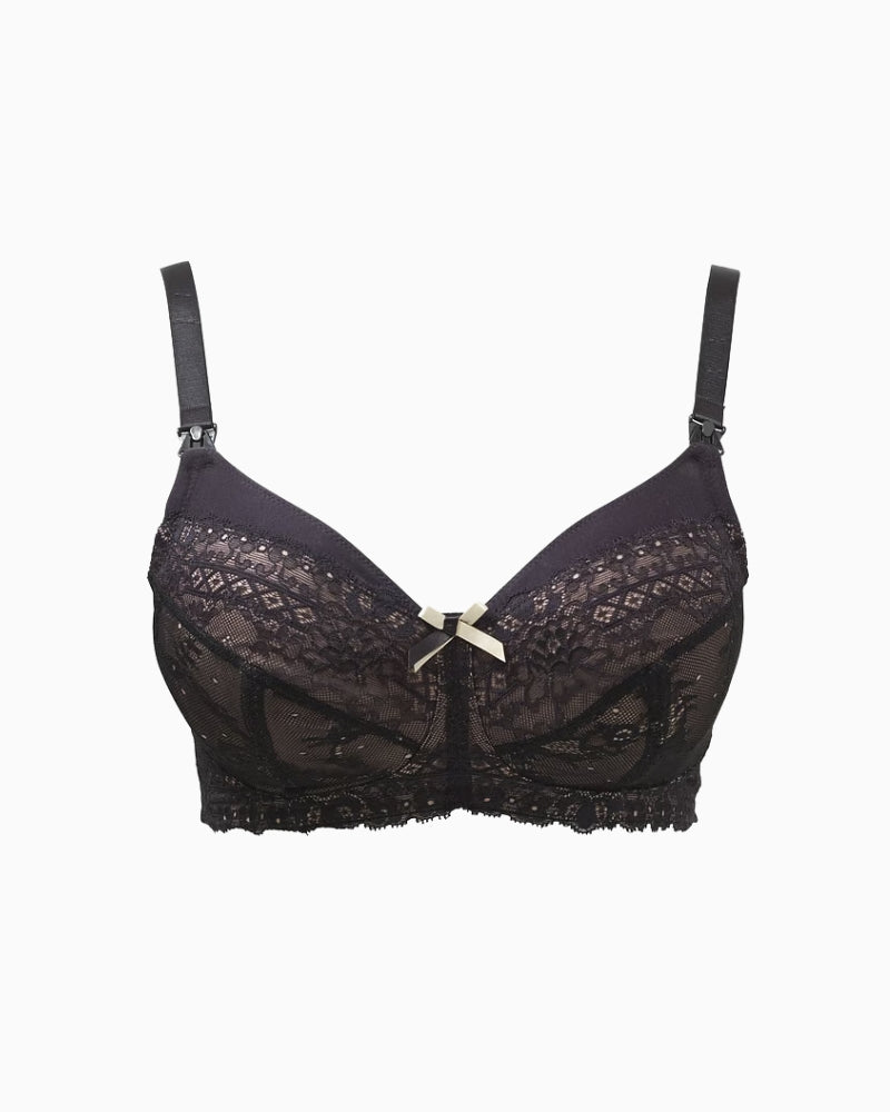 Panache Sophie Nursing Bra in Black/Nude cup detail