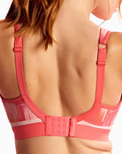 Panache Sport Boundless Non Wired Sports Bra in Pink Abstract back view