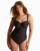 Panache Zadie Full Cup Swimsuit black front view on model