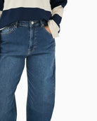 Part Two Adelena jeans five-pocket detail close-up – Áines Boutique