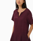 Part Two Amina linen dress V-neck detail – Áines Boutique