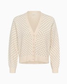 Part Two Anessa polka dot cardigan front view white background – Áines Boutique