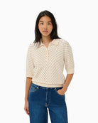 Part Two Anetti knit polo front view – Áines Boutique