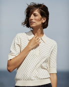 Woman wearing Part Two Anetti knit polo – Áines Boutique