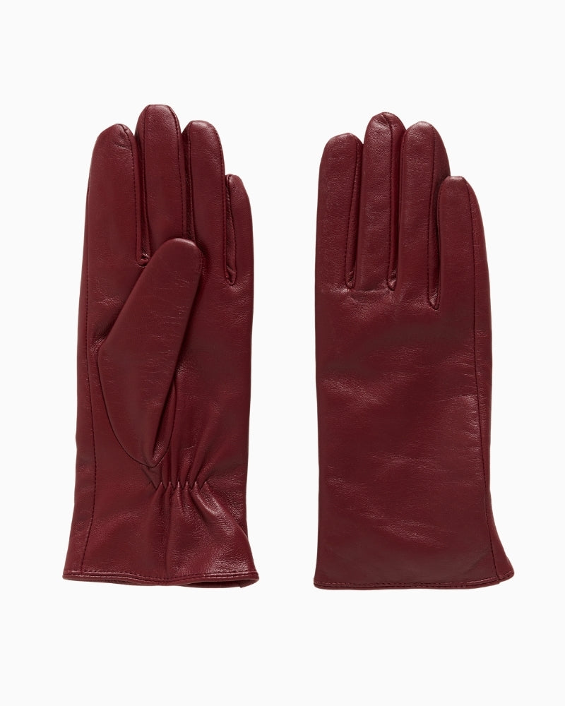 Part Two Carrin leather and suede gloves with wool lining