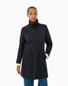 Part Two Carvin coat in navy, woman wearing front view – Áines Boutique