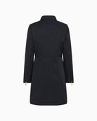 Part Two Carvin coat navy straight silhouette full length view – Áines Boutique