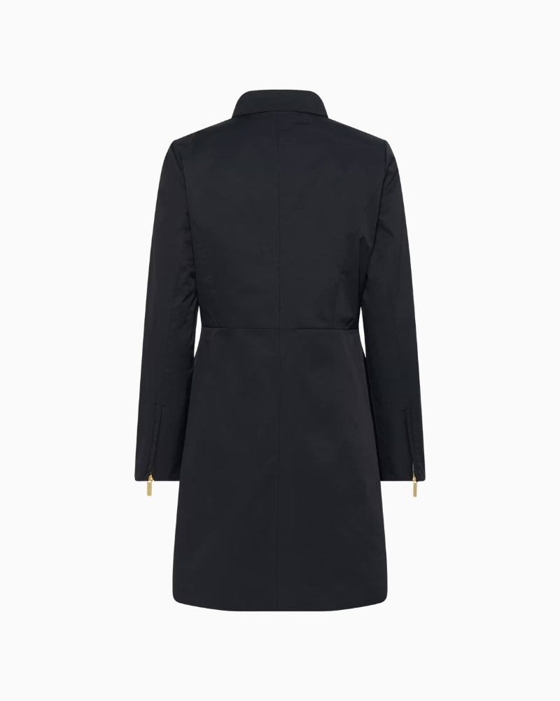 Part Two Carvin coat navy straight silhouette full length view – Áines Boutique