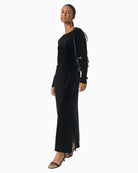 Part Two Dida black dress with long sleeves and regular fit