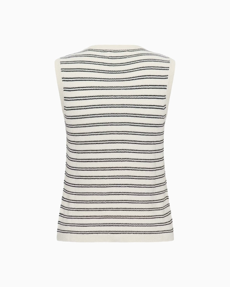 Part Two Gemma knit vest back view white background – Áines Boutique